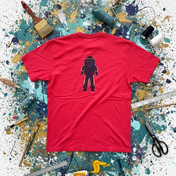 Next Level Space Decal Graphic Tee Red Regular - Picture 2 of 8